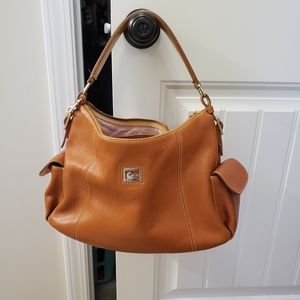 Vintage Dooney & Bourke Tan/Camel Medium All Leather Tote Purse